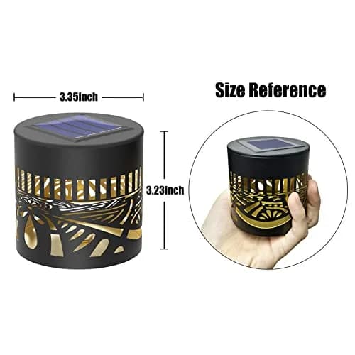 gardencave Lotus Solar Fence Lights 4 Pack Metal Waterproof Outdoor Decor | Decorative Lotus Pattern Lights for Garden Post Patio Backyard Yard thumbnail 5