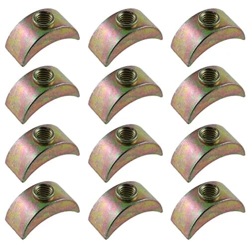 LUORNG M6 Half Moon Nut Washers 24mm (0.94in) Bronze Zinc Alloy, Pack of 12 | Furniture Hardware Connectors thumbnail 1