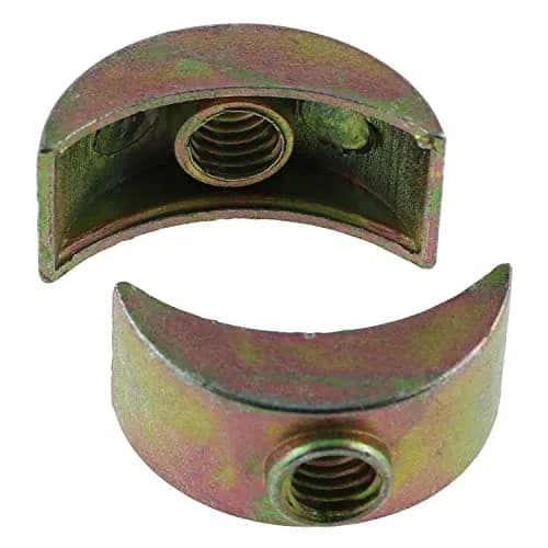 LUORNG M6 Half Moon Nut Washers 24mm (0.94in) Bronze Zinc Alloy, Pack of 12 | Furniture Hardware Connectors thumbnail 4
