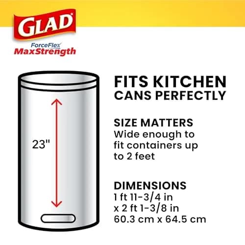Glad Tall Kitchen Trash Bags 13 Gallon, MaxStrength Beachside Breeze Drawstring, 34 Count | Strong & Scented for Indian Homes thumbnail 7