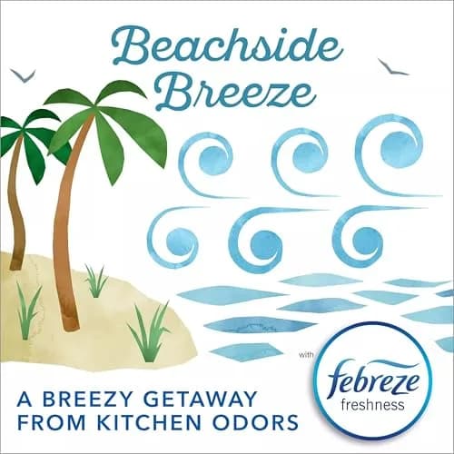 Glad Tall Kitchen Trash Bags 13 Gallon, MaxStrength Beachside Breeze Drawstring, 34 Count | Strong & Scented for Indian Homes thumbnail 3