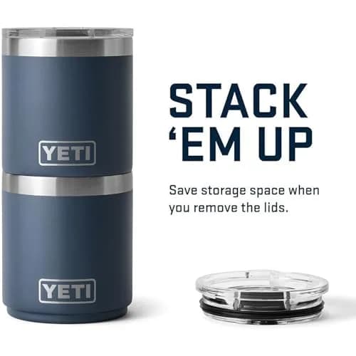 YETI Rambler 10 oz Stackable Lowball 2.0 | Vacuum Insulated Stainless Steel Navy thumbnail 8