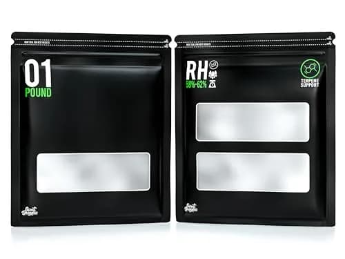 Sweet Decades 1 lb (0.45 kg) Terpene Curing Bags with Humidity Control — 5 Pack, 14" x 18.5" x 6" Gusseted, Heat Sealable thumbnail 1