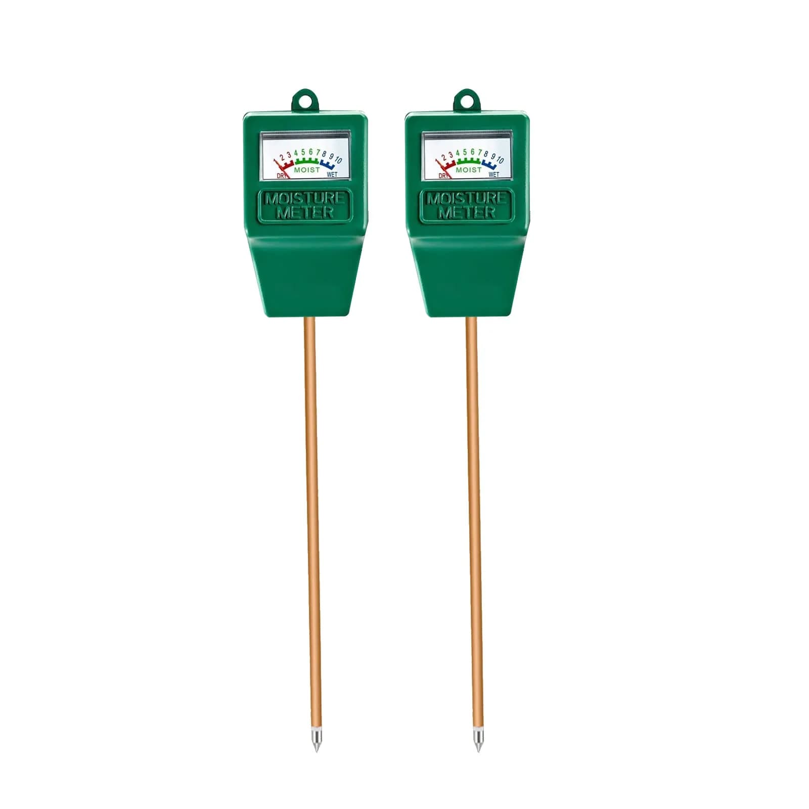 Hathdia Soil Moisture Meter Black | 7.6 inch Probe for Potted Plants, Garden, Farm, Lawn — Green