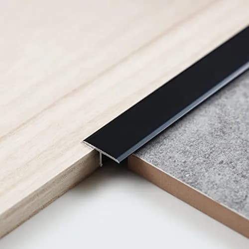 Trimold Aluminum T Molding Floor Transition Strip 2.9Ft Matte Black | Seamless Floor Gap Bridging thumbnail 1