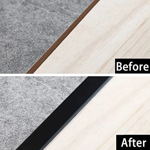 Trimold Aluminum T Molding Floor Transition Strip 2.9Ft Matte Black | Seamless Floor Gap Bridging thumbnail 3
