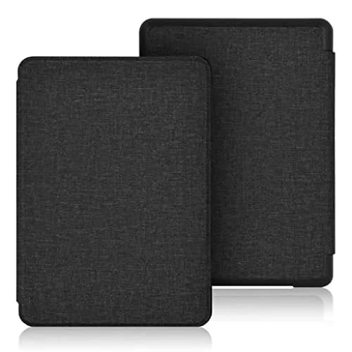 Zcooooool Fabric Cover for Kindle Paperwhite 10th Gen (2018) 6" | Smart Sleep Wake Hand Strap Black thumbnail 1
