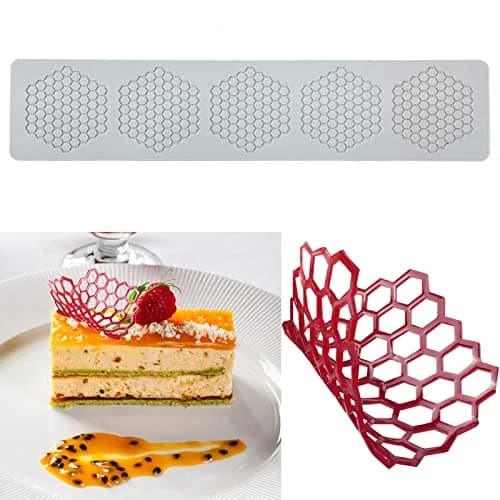 QLINLEAF Hollow Honeycomb Silicone Candy Mold | 3D Chocolate & Cake Decorating Mould thumbnail 1