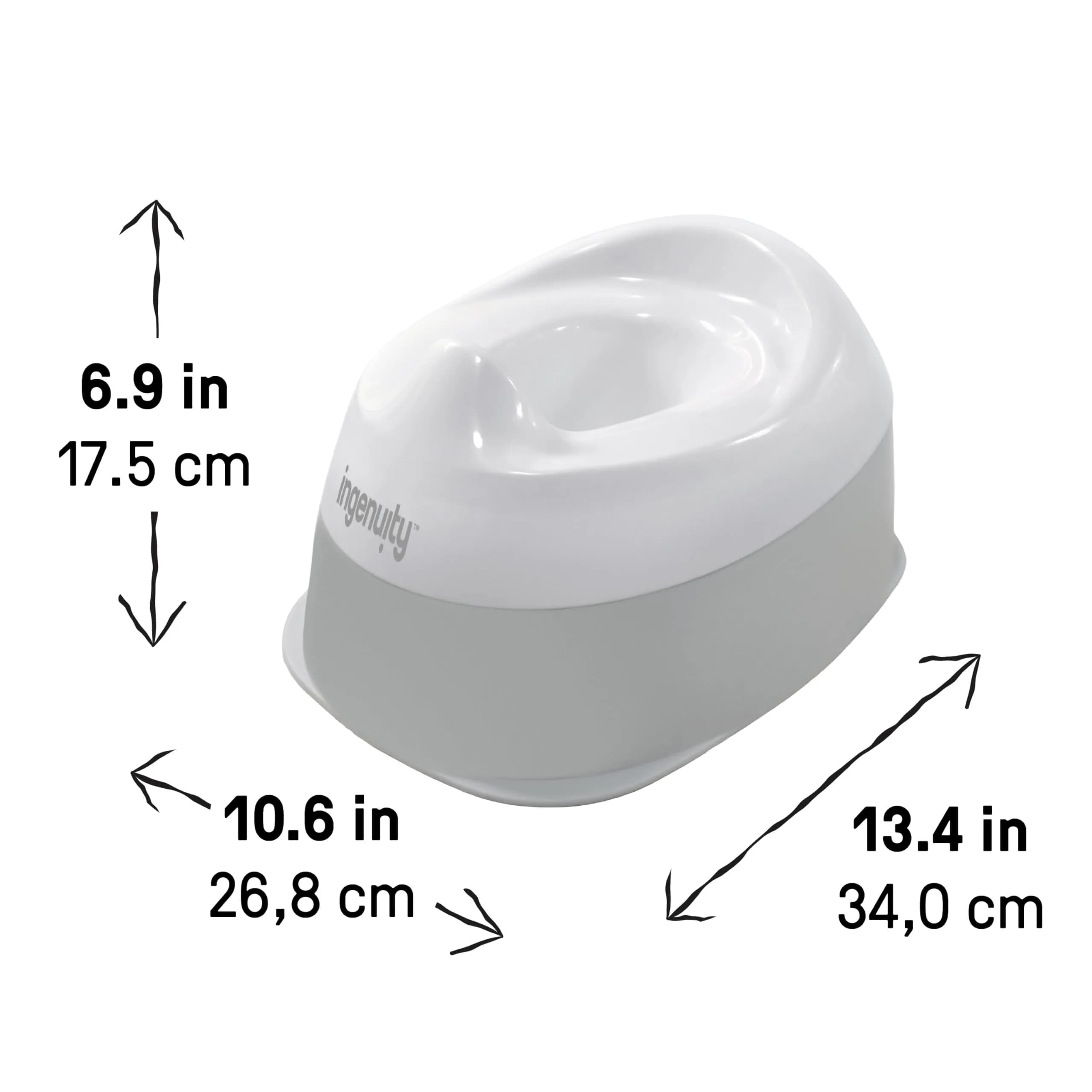 Ingenuity Ready Set Go Potty Training Toilet with Removable Bowl, 0.22 kg (0.49 lb) | Wide Stable Base for Toddlers - view 6