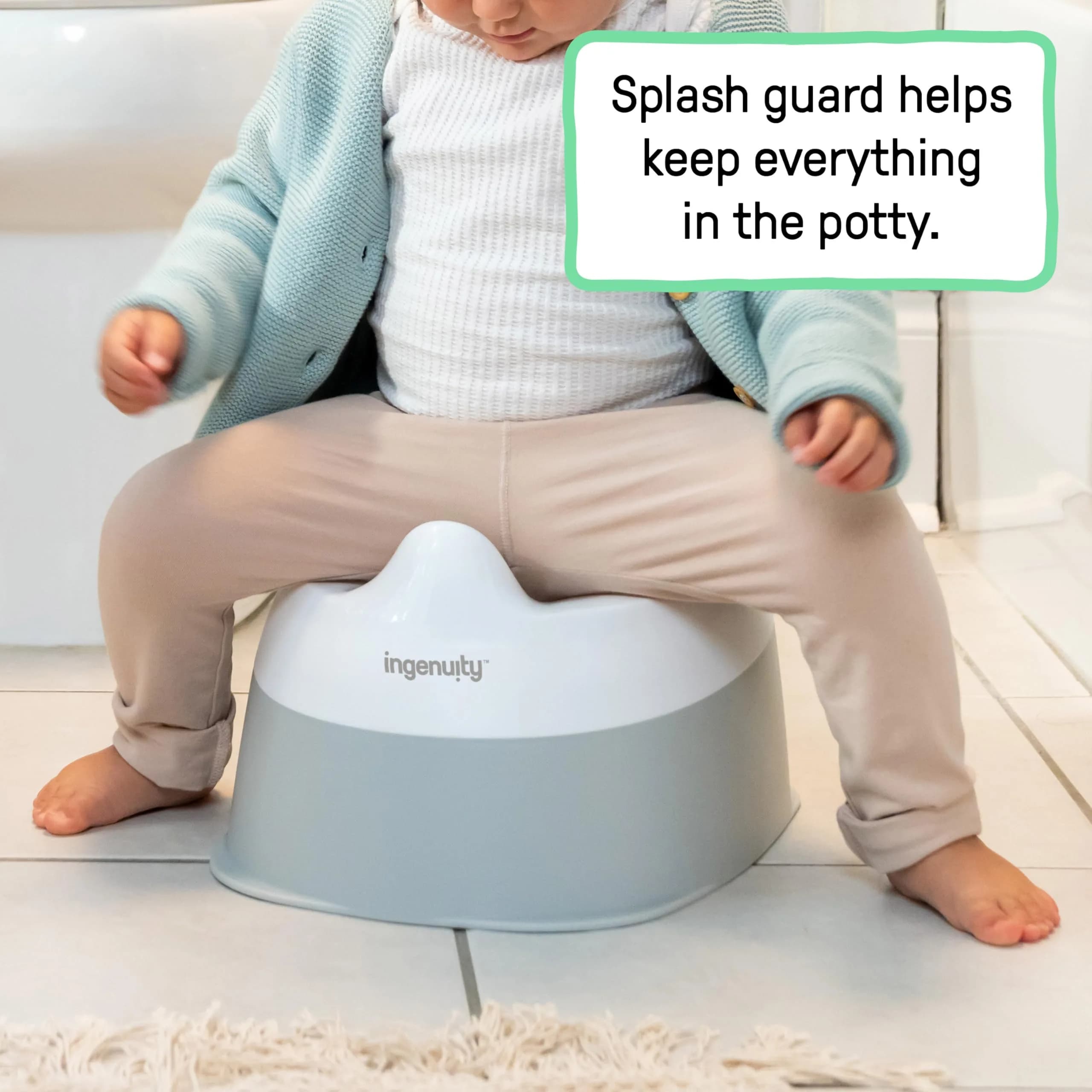 Ingenuity Ready Set Go Potty Training Toilet with Removable Bowl, 0.22 kg (0.49 lb) | Wide Stable Base for Toddlers - view 3
