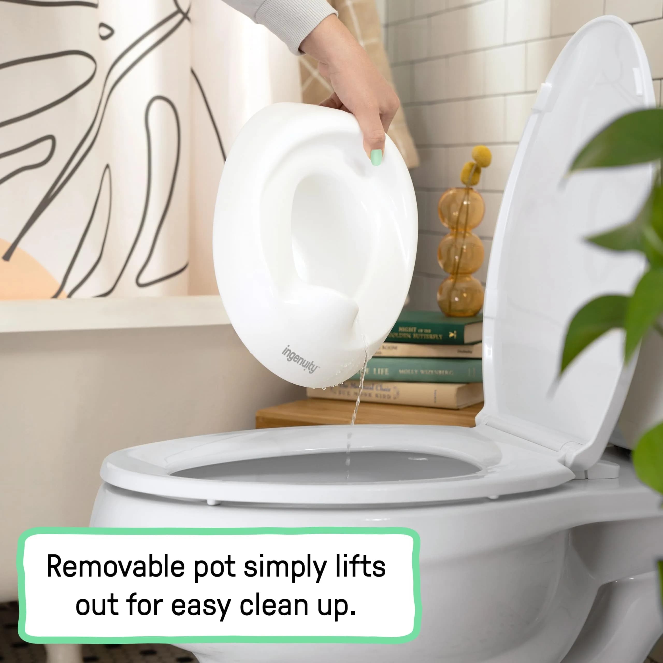 Ingenuity Ready Set Go Potty Training Toilet with Removable Bowl, 0.22 kg (0.49 lb) | Wide Stable Base for Toddlers - view 4