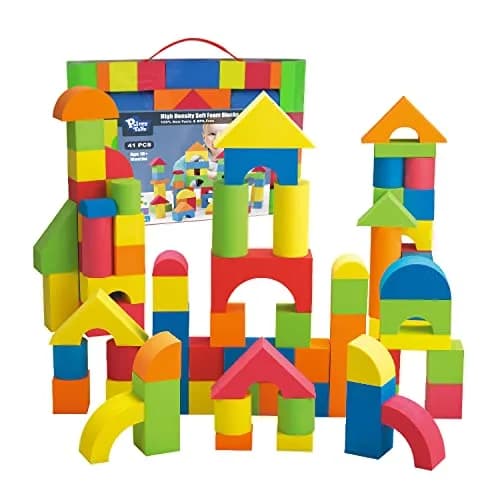 Pairez Toys Foam Building Blocks for Toddlers 2-4, 41PCS EVA Soft Blocks | Non-Toxic & BPA-Free Educational Toy thumbnail 1
