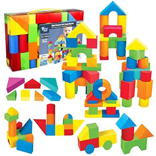Pairez Toys Foam Building Blocks for Toddlers 2-4, 81PCS Soft Blocks Toy | ASTM-Tested Educational Toy thumbnail 1