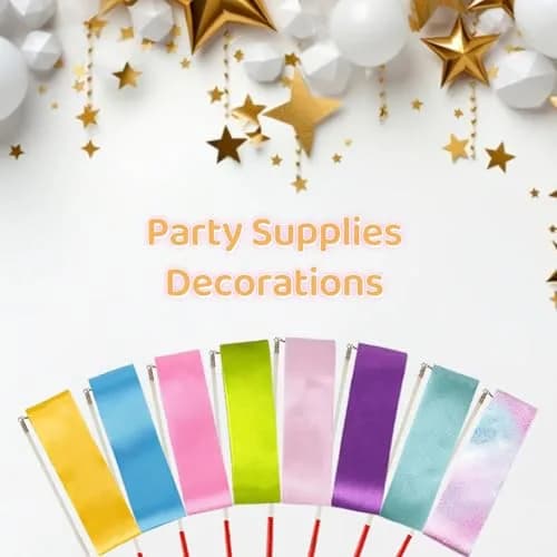 YANMIN 24pcs Dance Ribbon Wands for Kids | Colorful Princess Party Favors, Gymnastics & Dance Props (0.05kg, 24 pcs) thumbnail 3