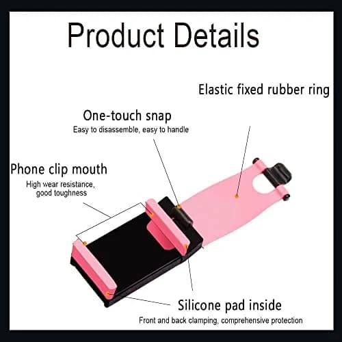 HAOBO Pink Steering Wheel Phone Mount | Portable Electronic Device Mount for iPhone & Samsung thumbnail 3