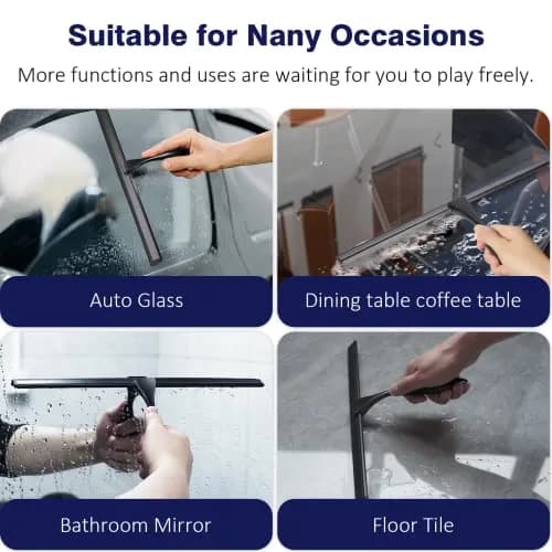 TOOVEM 14'' Shower Squeegee for Glass Doors & Windows | Stainless Steel Bathroom Tool thumbnail 8