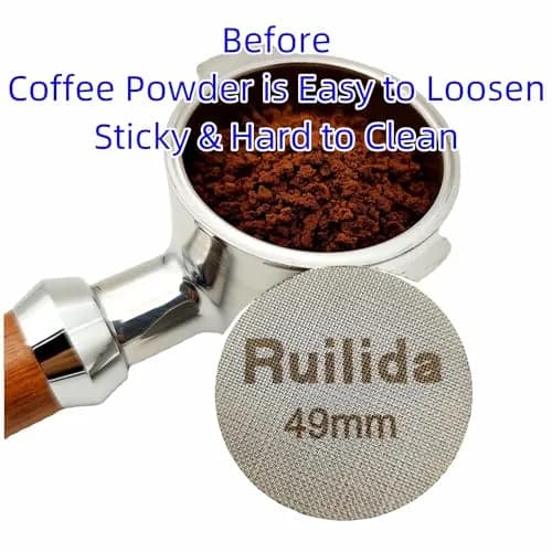 Ruilida Espresso Puck Screen 49mm | Reusable Stainless Steel Filter Plate for Espresso Portafilter (49mm) thumbnail 3