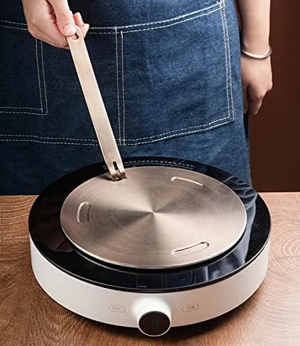 Grourarty 11-inch Heat Diffuser Plate with Handle | Induction Cooktop Converter for Even Cooking thumbnail 3