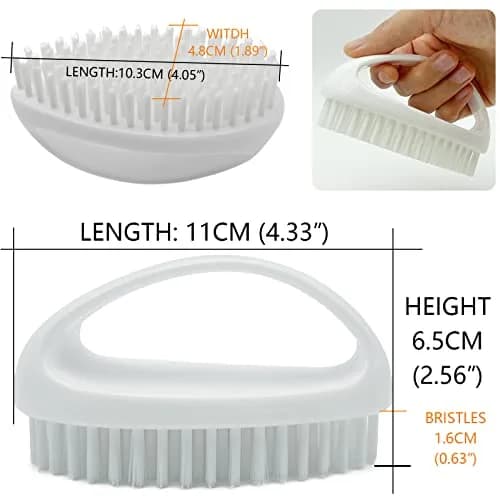 GKETN Nail Brush for Cleaning Fingernails Stiff Nylon Bristles Scrub Hand | Heavy Duty, Durable & Effective thumbnail 3