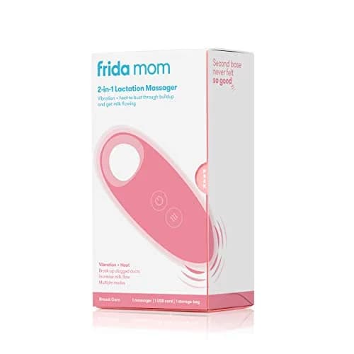 Frida Mom 2-in-1 Lactation Massager with Heat & Vibration, White (Pack of 2) | USB Rechargeable for Clogged Milk Ducts thumbnail 5