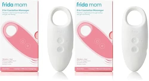 Frida Mom 2-in-1 Lactation Massager with Heat & Vibration, White (Pack of 2) | USB Rechargeable for Clogged Milk Ducts thumbnail 1