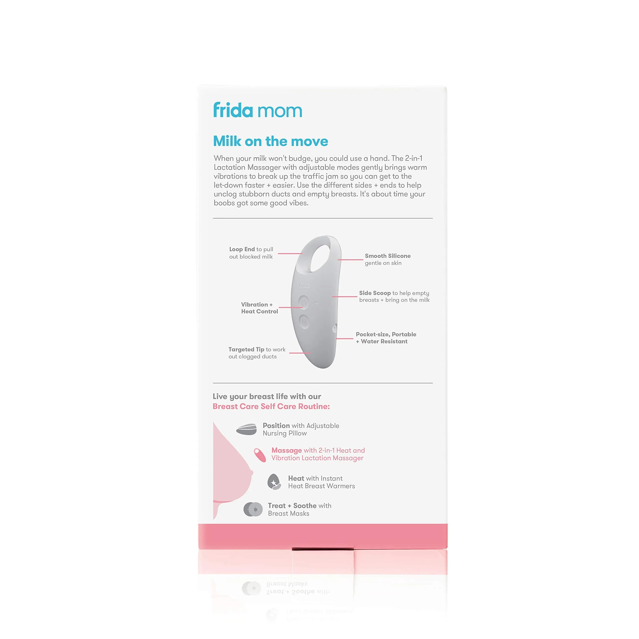 Frida Mom 2-in-1 Lactation Massager with Heat & Vibration, White (Pack of 2) | USB Rechargeable for Clogged Milk Ducts - view 4
