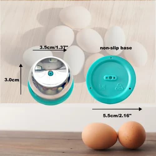 jawbush Stainless Steel Egg Piercer for Hard Boiled Eggs | Heavy Duty Egg Hole Puncher with Safety Retractable Pin & Non-Slip Base, Blue thumbnail 5