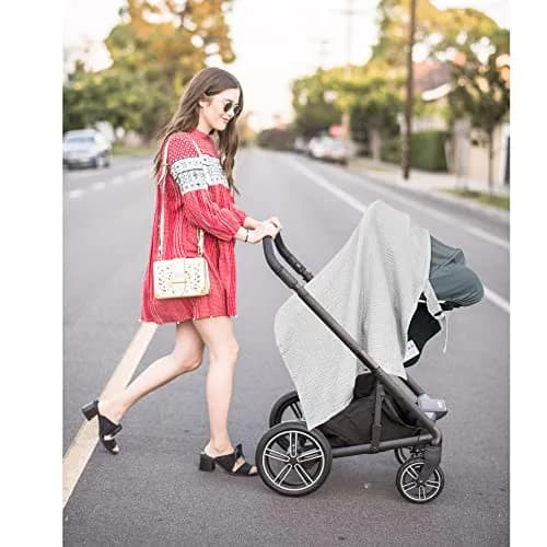 Konssy Muslin Nursing Cover Up Grey | 100% Cotton, Breathable, Multi-Use thumbnail 8