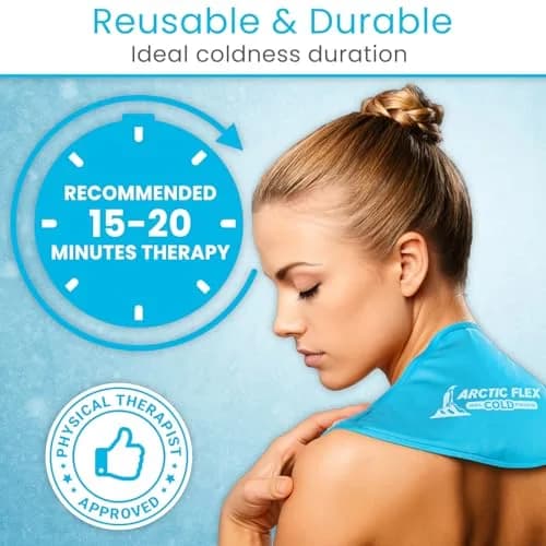 Arctic Flex Neck Ice Pack - Cold Compress Shoulder Therapy Wrap - Cool thumbnail 3