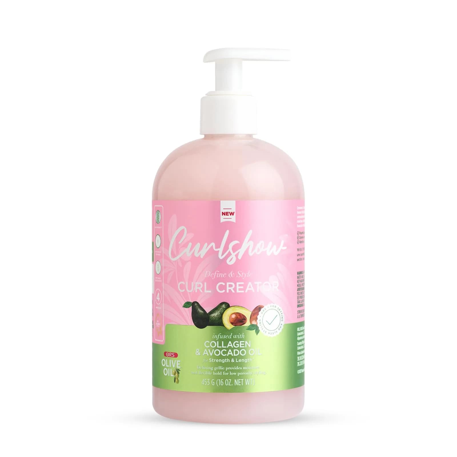 ORS Curlshow Curl Creator Gel, 16 oz | Collagen & Avocado Oil for Strength & Length