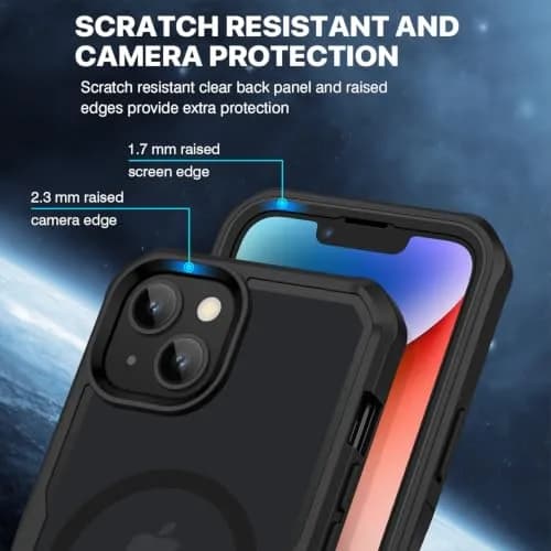 CENHUFO Privacy Case for iPhone 14/13 (6.1") with Built-in Screen & Camera Protector | Full Body Shockproof Magsafe Compatible thumbnail 6