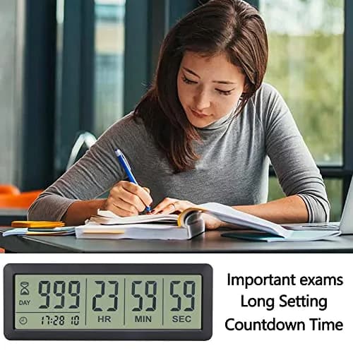 MOSTRUST Digital Countdown Days Timer, Black | Large LCD Screen, 999 Days Support, Easy Setup thumbnail 4