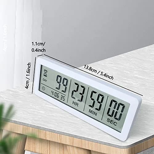 MOSTRUST Digital Countdown Days Timer, Black | Large LCD Screen, 999 Days Support, Easy Setup thumbnail 3