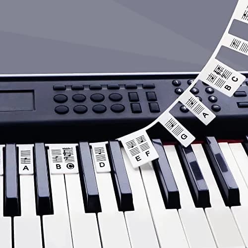 GICUNK Piano Keyboard Stickers for 88 Keys | Removable Silicone Note Labels for Beginners thumbnail 1