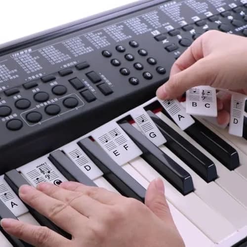 GICUNK Piano Keyboard Stickers for 88 Keys | Removable Silicone Note Labels for Beginners thumbnail 2