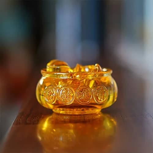 YU FENG Crystal Wealth Bowl with 41 Gold Ingots | Decorative Accent Piece for Prosperity thumbnail 5