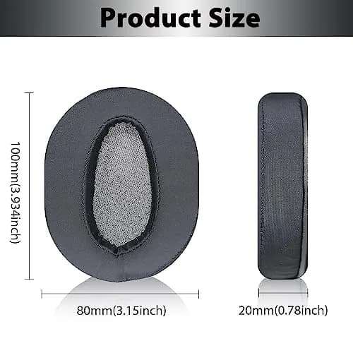 Adhiper Black Replacement Earpads for Sony WH-CH700N/CH710N/CH720N Headphones | Ice Silk & Memory Foam Comfort thumbnail 4