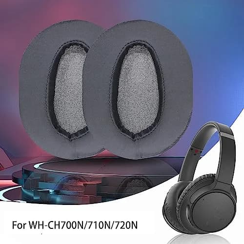 Adhiper Black Replacement Earpads for Sony WH-CH700N/CH710N/CH720N Headphones | Ice Silk & Memory Foam Comfort thumbnail 6