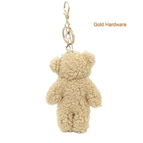 Zitokin Bear Plush Keychain Toys for Kids with Purple Heart 5" Inch Stuffed Teddy Plushie Backpack Purse Pendant Gift for Girls thumbnail 4