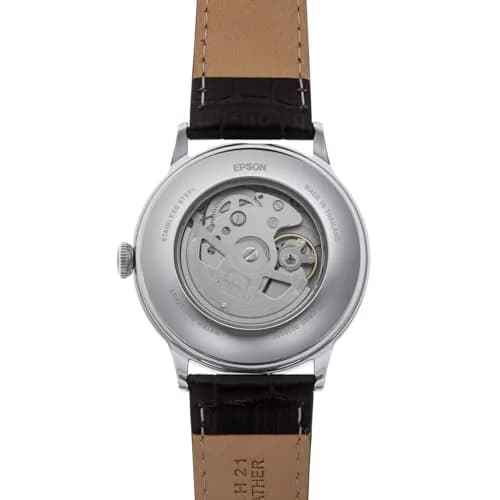Orient Bambino RN-AK0703E Automatic Watch, Green Dial, 40.5mm Stainless Steel Case, Brown Calf Strap thumbnail 2