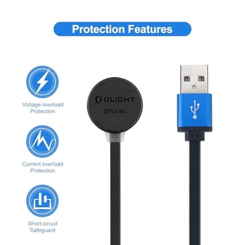 OLIGHT MCC 3 Charger in Black | Compact Magnetic USB-C Cable for Flashlights thumbnail 8
