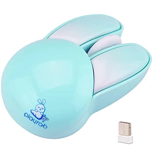 Lomiluskr Cute Bunny Wireless Mouse 1200 DPI | Silent, Lightweight, Candy Colors for Girls & Kids thumbnail 1