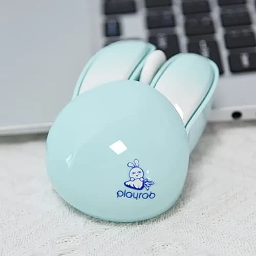 Lomiluskr Cute Bunny Wireless Mouse 1200 DPI | Silent, Lightweight, Candy Colors for Girls & Kids thumbnail 6
