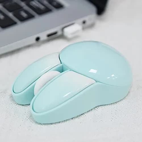 Lomiluskr Cute Bunny Wireless Mouse 1200 DPI | Silent, Lightweight, Candy Colors for Girls & Kids thumbnail 7