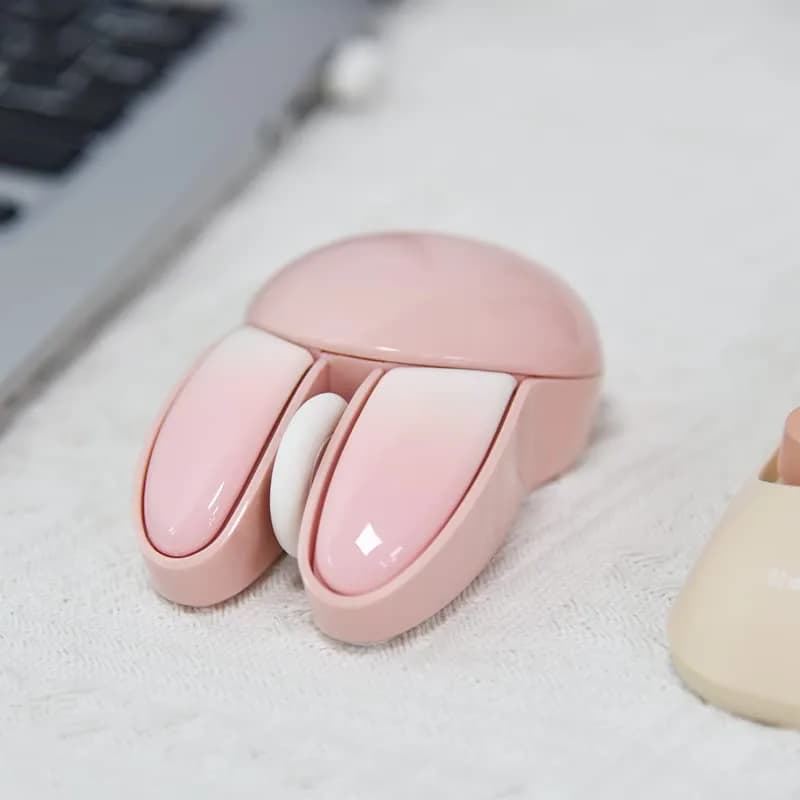 Lomiluskr Pink Bunny Wireless Mouse | Cute, Silent, 1200 DPI, 2.4G Wireless for Girls & Kids thumbnail 8