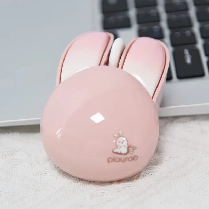 Lomiluskr Pink Bunny Wireless Mouse | Cute, Silent, 1200 DPI, 2.4G Wireless for Girls & Kids thumbnail 10