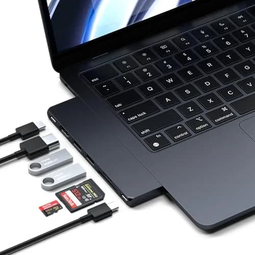 Satechi 7-in-1 USB-C Hub Pro Slim, 100W Charging, 4K HDMI, USB4, Midnight | MacBook Expansion & High-Speed Connectivity thumbnail 1