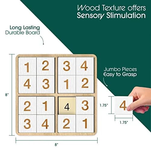 Keeping Busy Sudoku Dementia Activities for Seniors | Alzheimer Products for Elderly Patients | Fun Memory Game Toy & Cognitive Brain Puzzle for Senior Citizens w/Memory Loss or Alzheimers thumbnail 2