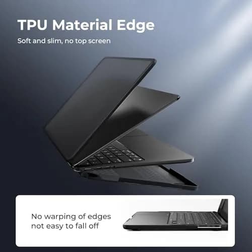 BlueSwan Anti-Cracking Case for MacBook Pro 16 inch M5-M1 Pro/Max 2026-2021 | Frosted Black thumbnail 4