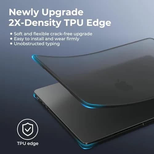BlueSwan Anti-Cracking Case for MacBook Pro 16 inch M5-M1 Pro/Max 2026-2021 | Frosted Black thumbnail 5